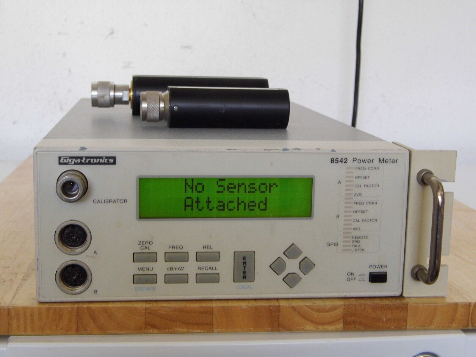 GIGATRONICS UNIVERSAL POWER METER MODEL 8542 w/ Power Sensors 80303A & 80601A GIGATRONICS UNIVERSAL POWER METER MODEL 8542 w/ Power Sensors 80303A & 80601A
